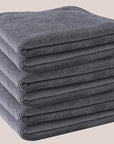 Nugilla Makeup Remover Cloth 12 x 12 Inch, Reusable Makeup Remover Towels for Washing Face, 6 Pack Washable Microfiber Face Cloth Fast Drying Washcloth, Grey