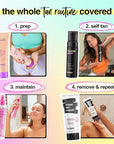 b.tan Dark Self Tanner Mousse | Get Tanned - Best, 1 Hour Express Sunless Tanning Foam, No Fake Tan Smell, Ultra Dark Bronzing Glow, Face & Body, Vegan, Cruelty Free, 6.7 Fl Oz