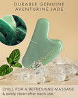 Beauty by Earth Jade Gua Sha - Smoothes Fine Lines & Wrinkles, Face Sculpting Tool for Face Massage, Jaw Massager, Facial Massage Tools, Small Gifts for for Women and Teenage Girls