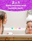 Squishy Bath Bombs for Girls & Boys with Surprise Toys Inside (6 Pack) - Large Bubble Bath Bombs & Hidden Figures, Gentle and Safe Fizzies, Made in USA, Gifts for Kids by Two Sisters