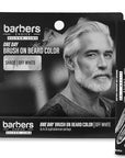 Barbers Choice Silver Line, Facial Hair Brush on Temporary Color for Silver Fox Men- Instantly Brighten White Beards, Mustache & Sideburns, Less Yellow, Easy Application, Off-White