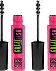 Maybelline Great Lash Washable Mascara Makeup, Volumizing Lash-Doubling Formula That Conditions As It Thickens, Blackest Black, 2 Count