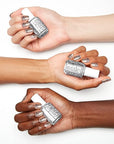 essie Nail Polish, Glossy Shine Silver Glitter, Set in Stones, 0.46 Fl Oz (Pack of 2)