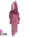 Maybelline Color Sensational Lipstick, Lip Makeup, Cream Finish, Hydrating Lipstick, Nude, Pink, Red, Plum Lip Color, Pink Score, 0.15 oz; (Packaging May Vary)