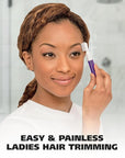 Wahl Clean & Confident Female Battery Pen Trimmer with Rinseable Blades for Eyebrows, Facial Hair, & Light Grooming- Hygienic Grooming & Easy Cleaning with Battery Included - Model 5640-100