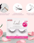 KISS Lash Couture LuXtensions Collection False Eyelashes, Flat Lash Technology, Super Slim Lash Band, Real Lash Extension Fibers, Reusable, Contact Lens Friendly Strip Lashes, Style Royal Silk, 1 Pair
