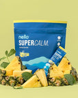 Nello Supercalm Powdered Drink Mix, Cortisol Reducer* and Sleep Aid Supplement, L Theanine, Ksm-66 Ashwagandha, Magnesium Glycinate, Vitamin D 3, No Sugar, Non GMO, On The Go, 20 Ct, Pineapple Mint