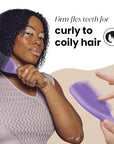 Tangle Teezer Ultimate Detangler Curly Hair Brush, Dry & Wet Hairbrush, Reduces Frizz & Breakage, for 3C to 4C Curly Hair Types, Purple Passion