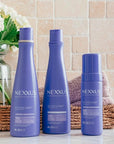 Nexxus HY-VOLUME Weightless Lift Shampoo, Conditioner & Foam 3 Pack PROTEIN FUSION with Collagen Protein & Hyaluronic Acid For Flat & Limp Hair for 48 Hours of Volume 13.5 fl oz & 5.5 fl oz