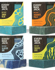 Every Man Jack Cold Plunge Mens Bar Soap Set - Deeply Cleans, Hydrates with Naturally Derived Ingredients - Iconic Cold Water Scents - Pacific Dive, Glacier Bay, Tahoe Blue, Yosemite Falls, 4 Bar Set