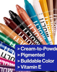 wet n wild Color Icon Cream Eyeliner Eyeshadow Multi-Stick, Moisturizing, Nourishing Velvety Cream-to-Powder Buildable & Blendable Formula, Cruelty-Free & Vegan - Blue Me Away