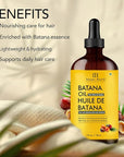 Botanic Hearth 100% Pure Batana Oil For Hair Growth | Infused with Batana Kemel Oil | Hair Oil Repairs Dry Damaged Hair, Strengthening, Healthier - Hair Tonic, 4.0 fl oz
