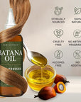 Batana Oil for Hair Growth - 4oz - 100% Pure, Cold Pressed, Unrefined Oil from Honduras - Supports Stronger & Thicker Hair - Dr Sebi Inspired Hair Growth Treatment
