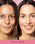 LAURA GELLER NEW YORK Baked Blush-n-Brighten Marbleized Blush for Cheeks - Sunlit Rose - Satin Finish - Buildable Color