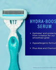 Schick Hydro Silk Sensitive Women's Disposable Razors, 3ct | 5-Blade Disposable Razors for Women Sensitive Skin | Travel Razor for Women