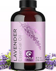 Pure Lavender Essential Oil - Lavender Oil for Hair Skin and Nails Plus Aromatherapy Diffusers Humidifiers Linens and Baths for at Home Spa Self Care - Premium Grade Non-GMO in Glass Bottle (4 Fl Oz)