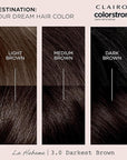 Clairol ColorStrong Permanent Zero Ammonia Hair Dye, 3.0 Darkest Brown - La Habana Hair Color, Pack of 1