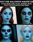 BOBISUKA Light Blue Face & Body Paint Stick Water-Based Washable Face Paint Makeup Stick for Halloween Sally, Corpse Bride, Avatar, Skeleton, Smurf, Cosplay, SFX, Sports Eye Black & Costume Party