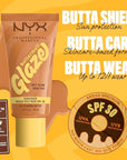 NYX PROFESSIONAL MAKEUP Buttermelt Glaze Soft Glow Skin Tint + SPF 30, Up To 12HR Wear, 04 Almond Butta