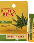 Burts Bees 100% Natural Origin Moisturizing Lip Balm, Hemp with Beeswax, 0.15 Oz