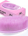 Avilana Silicone Body Scrubber – Gentle Shower Brush & Loofah Alternative- Food Grade & Lab Tested – Fast-Drying, Hygienic, BPA-Free Silicone Body Gentle Exfoliator (Pink, Exfoliate)