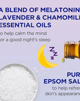 Dr Teal's Foaming Bath with Pure Epsom Salt, Sleep Blend with Melatonin, Lavender & Chamomile Essential Oils, 34 fl oz (Pack of 2)