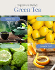Green Tea Aroma Oil, Essential Oils Blend for Diffusers & Scent Machines, Citrus, Delicate Florals, Warm Tea, Aromatherapy, Cold Air Diffuser Compatible, 300 mL