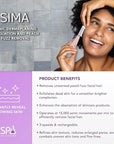 SPA SCIENCES - SIMA Patented Dermaplane Razor for Women Face – Painless 2-in-1 Facial Exfoliation & Peach Fuzz Hair Removal – Anti-Aging – 3 Speeds – Rechargeable – 21 Weeks Treatment