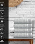 Infinitee xclusives grey hand towels