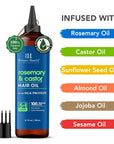 Botanic Hearth Rosemary & Castor Hair Oil (6.7 Fl Oz) | Nourishing And Strengthening Hair Treatment For Thicker, Healthier|Looking Hair | Paraben Free | Suitable For All Hair Types