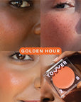 Tower 28 Beauty BeachPlease Cream Blush for Cheeks and Lips - Multi-Purpose Lip and Cheek Tint in Orange Blush - for Sensitive Skin – Color GOLDEN HOUR, Luminous Finish