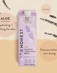 The Honest Company 2-in-1 Cleansing Shampoo + Body Wash Refill Carton | Gentle for Baby | Naturally Derived, Tear-free, Hypoallergenic | Lavender Calm, 32 fl oz