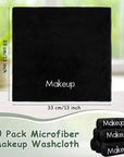 Shimeyao 20 Pack Makeup Towels Black Makeup Washcloths for Face Microfiber Remover Cloth 13x13 Inch Quick Dry Face Towels for Cleansing Hand