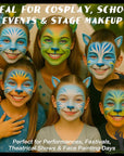 BOBISUKA Light Blue Face & Body Paint Stick Water-Based Washable Face Paint Makeup Stick for Halloween Sally, Corpse Bride, Avatar, Skeleton, Smurf, Cosplay, SFX, Sports Eye Black & Costume Party