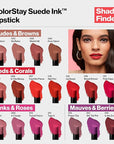 REVLON Lipstick, ColorStay Suede Ink, Built-in Primer, Infused with Vitamin E, Waterproof, Smudge-proof, Matte Color, 005 Hot Girl, 0.09 oz.