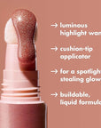 e.l.f. Halo Glow Highlight Beauty Wand, Liquid Highlighter Rose Quartz
