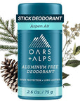 Oars + Alps Deodorant for Men & Women, Aluminum Free Deodorant for Men, Dermatologist Tested, Clean Ingredients, Non Toxic, Vegan, Long Lasting, Odor Protection, Aspen Air, 1pk, 2.6oz