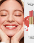 REVLON Super Lustrous Glass Shine Balm, Hydrating Tinted Lipstick, Sheer, Glossy Shiny Finish, 003 Honey Shine, 0.11 oz
