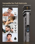 Hair Clippers & Trimmers Set for Men Professional, Waterproof Electric Razor Foil Shaver for Men Face Beard, Cordless for Hair Cutting, 4-Speed Setting, LED Battery Display, Barber or Home Use