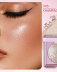 MAEPEOR Face Highlighter Palette 8 Colors Smooth Shimmer Champagne Powder)
