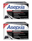 Asepxia with Activated Charcoal Purifying Effect Acne Treatment Bar Soap with Salicylic Acid, 4 Ounce (Pack of 2)
