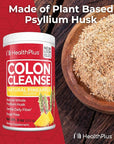 Health Plus Colon Cleanse Digestive Support | Natural Sweetener without Artificial Flavors | Daily Fiber for Toxin Elimination To Reduce Bloating | Pineapple Flavor | 9 Ounces, 36 Servings