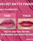 Oulac Rose Pink Matte Lipstick for Women, Lipstick & Blush Duo,Soft Creamy Satin Finish Lipsticks, Moisturising Formula, Rich Color Lips, Highly Pigmented, Rose Oil, Vegan & Cruelty-Free| 3.6g (Y07)