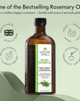 Nature Spell Rosemary Oil For Hair Growth With Root Comb Applicator, Pre-Diluted Hair & Scalp Oil Nourishes Dry, Damaged Hair, For Women & Men, 5.07 Fl Oz
