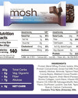 MOSH Variety Pack Keto Protein Bars, High Fiber, Low Carb, Gluten Free, High Protein, Brain Healthy Snack with Ashwagandha, Lion's Mane, 15 Count
