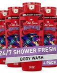 Old Spice Cleansing Body Wash for Men, 3X Defense, 24/7 Shower Fresh with Lasting Scent, 2-in-1 Body & Face Wash, NightPanther with Rich Warm Scent, 24 oz (Pack of 4)