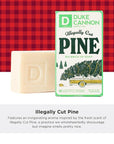Duke Cannon Supply Co. Big Brick of Soap Bar for Men Holiday Edition - Illegally Cut Pine (Fresh Split Pine Scent), 10 oz. (6 Pack)