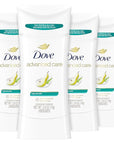 Dove Advanced Care Antiperspirant Deodorant Stick Rejuvenate 4 Count to help skin barrier repair after shaving by boosting skin's ceramide levels 72-hour odor control for soft underarms 2.6 oz