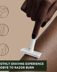 ZOMCHI Double Edge Safety Razor for Men & Women, Metal Razor with 5 Double Edge Safety Razor Blades, Single Blade Razor – White