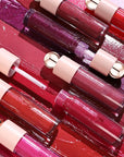 Shimmer Gloss Lipstick, Slicks Lip Gloss Diamond Shiny Pink Dark Red Purple Glitter Sparkly Glossy Shimmer Waterproof Girls Lip Glaze for Women, Long lasting High Pigmented Lips Makeup(#05)